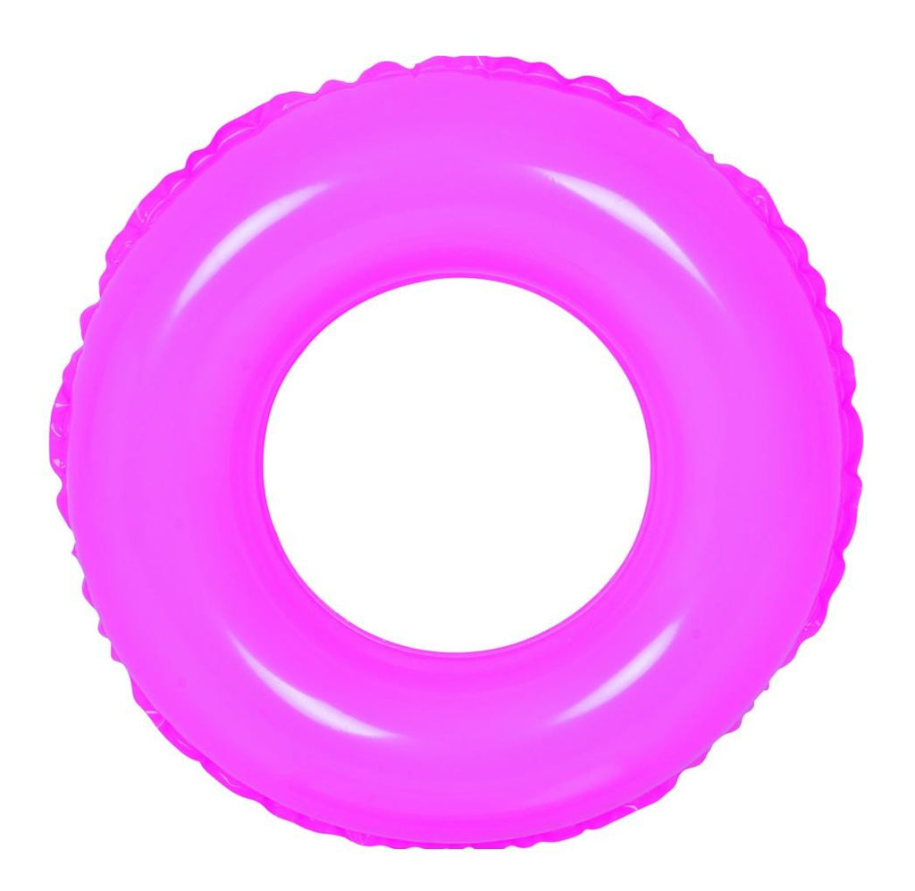 24" Classic Round Pink Inflatable Swimming Pool Inner Tube Ring Float