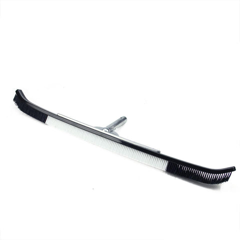 36" Black and White Curved Aluminium-Back Swimming Pool Wall Brush