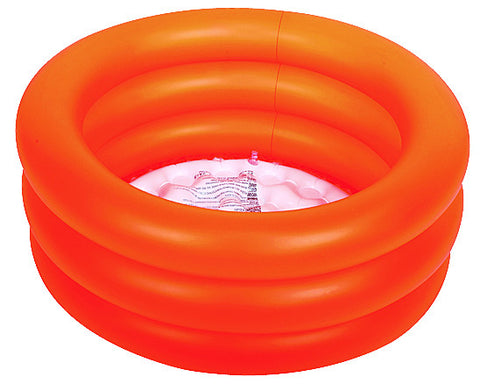 25" Clemintine Orange Inflatable Toddler's Three Ring Swimming Pool