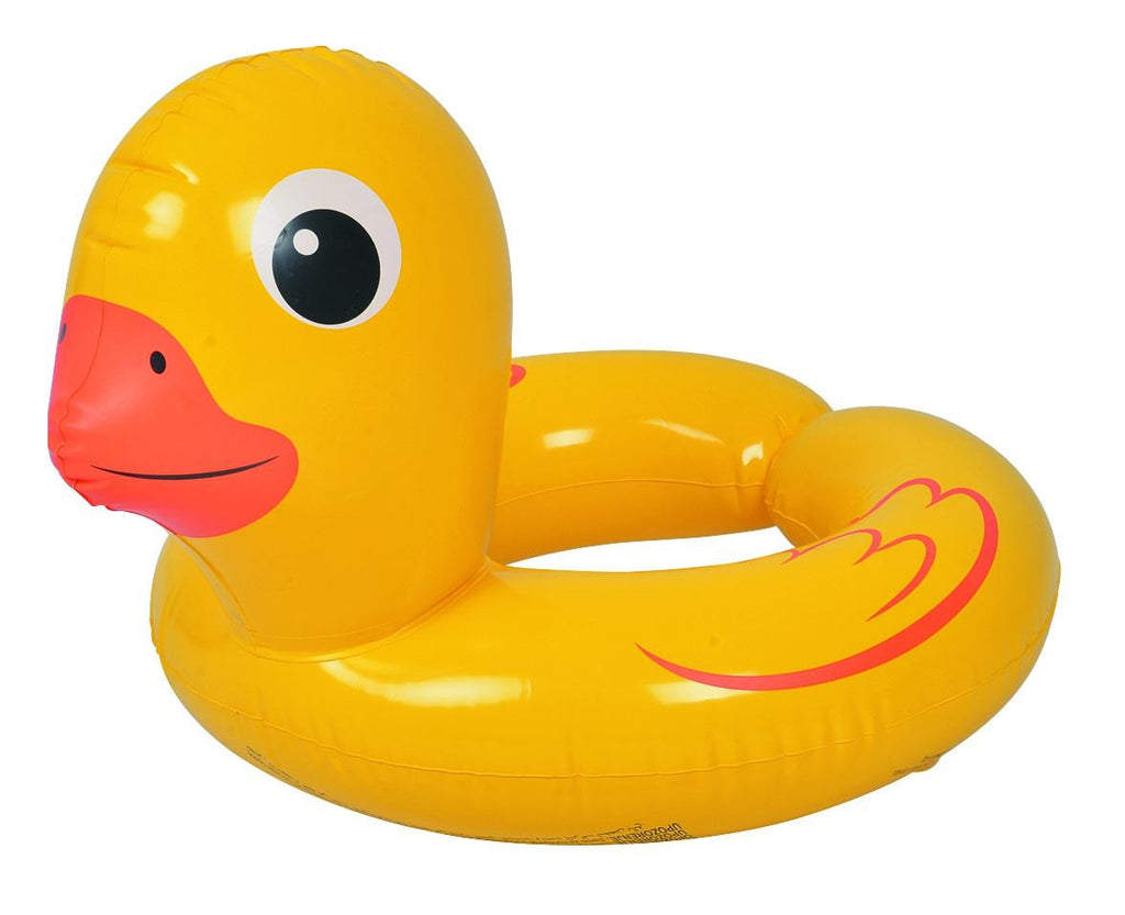 22" Yellow Duck Children's Inflatable Swimming Pool Split Ring Inner Tube