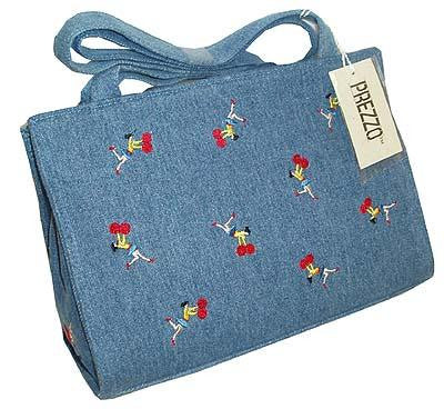 Prezzo Blue Denim Cheerleader Handbag Purse