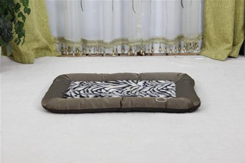 Luxurious Zebra Faux Fur Waterproof Oxford Pet Sleeper Bed - Large