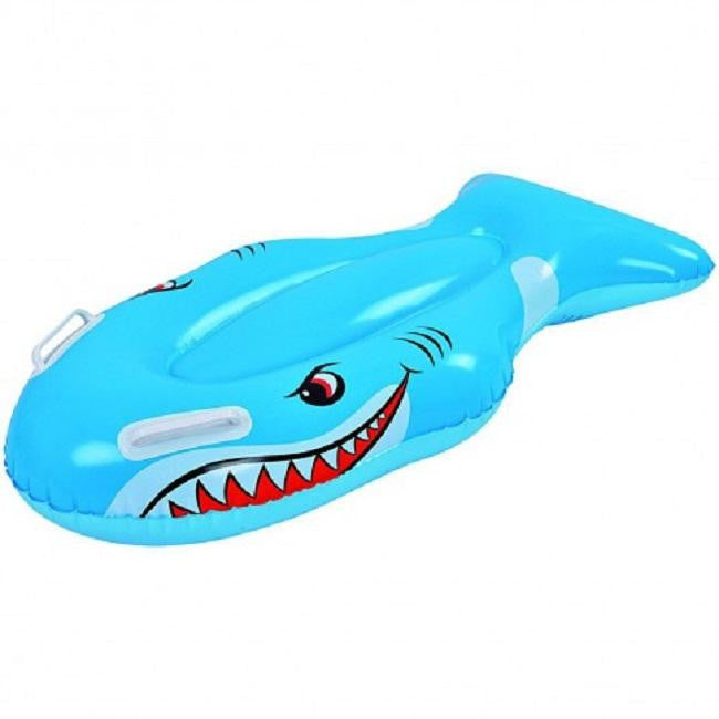 39" Blue and White Children's Inflatable Shark Kick Board