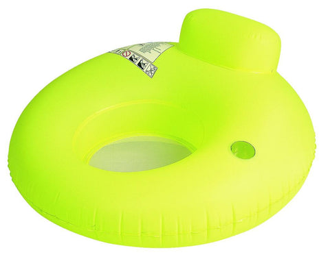 48" Neon Yellow Water Sofa Inflatable Swimming Pool Inner Tube Lounger Float