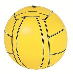 16" Yellow and Black 6-Panel Inflatable Beach Volleyball Swimming Pool Toy