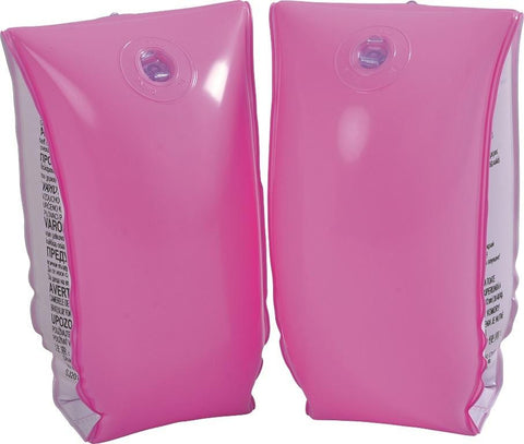 Set of 2 Pink Inflatable Swimming Pool Arm Floats for Kids 6-12 Years