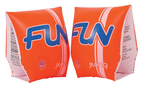 Set of 2 "Fun" Inflatable Swimming Pool Arm Floats for Kids 3-6 Years