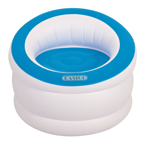 35" White and Cyan Blue Indoor-Outdoor Inflatable "Easigo" Chair