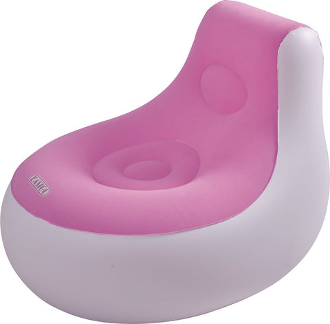 36.5" White and Pink Inflatable Indoor-Outdoor "Easigo" Side Chair