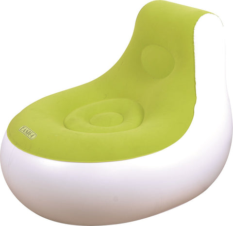 36.5" White and Green Inflatable Indoor-Outdoor "Easigo" Side Chair