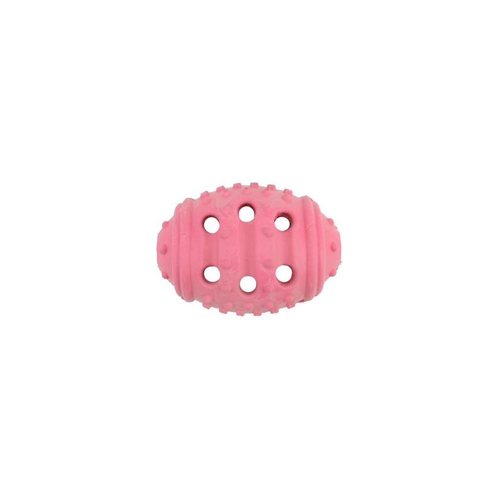 4.25" Mini Pink Rubber Football Puppy Dog Dental Health Chew Toy