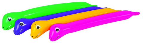 Pack of 2 Pink and Green Dinosaur Twisty Tube Inflatable Swimming Pool Toys 63"