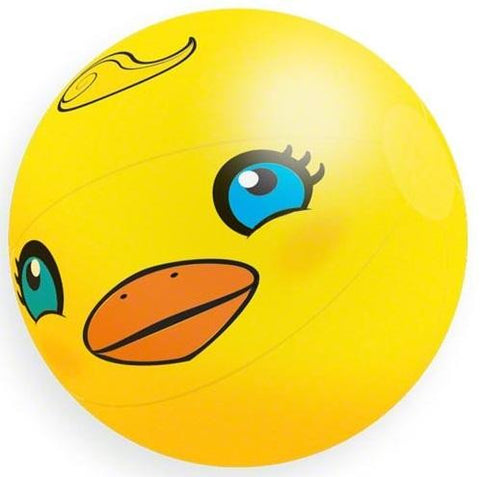 24" Yellow Duck 6-Panel Inflatable Beach Play Ball Swimming Pool Toy