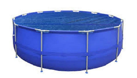 8.9' Blue Round Floating Solar Cover for Steel Frame Swimming Pool