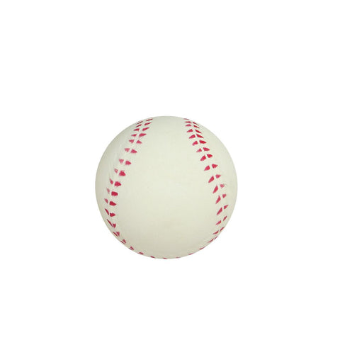 3.5" High Bounce Red and Light Gray Rubber Baseball Sports Themed Puppy Dog Fetch Toy