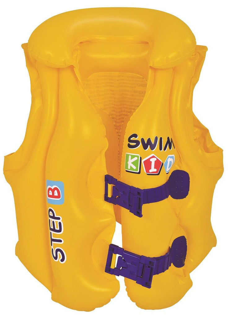 Yellow Swim Kid "Step B" Inflatable Unisex Water or Swimming Pool Training Vest - Up to 66lbs