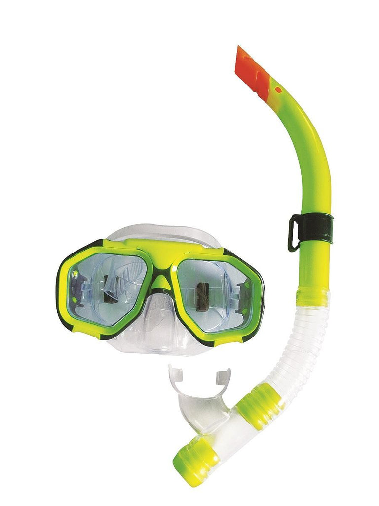 Lime Green Zray Teen-Young Adult Scuba Mask and Snorkel Dive Set