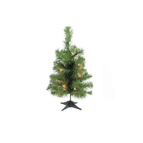 18" x 10" Pre-Lit Traditional Noble Fir Medium Artificial Christmas Tree - Clear Lights