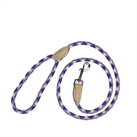 4' Patriotic Red, White and Blue Durable Woven Nylon Dog Leash - Medium