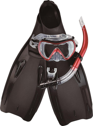 Black, Burgundy and Clear Zray Teen-Young Adult Pro Scuba or Snorkeling Swimming Pool Set - Medium