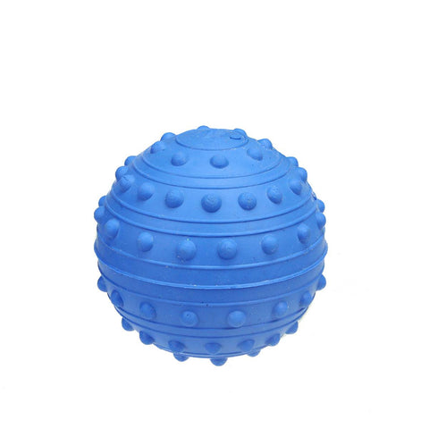 2.5" Cerulean Blue Soft and Flexible TPR Rubber Ball Puppy Dog Fetch Toy with Squeaker