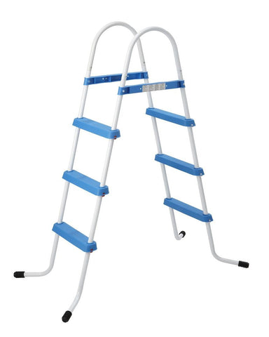 50" Blue and White Three Step Above Ground Swimming Pool Ladder