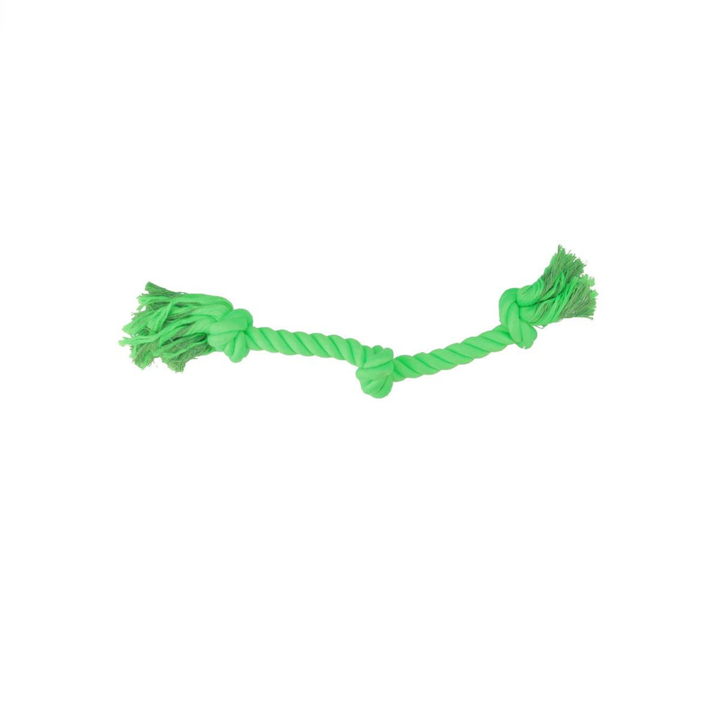 14" Neon Green Non-Toxic Heavily Knotted Puppy Dog Chew Toy