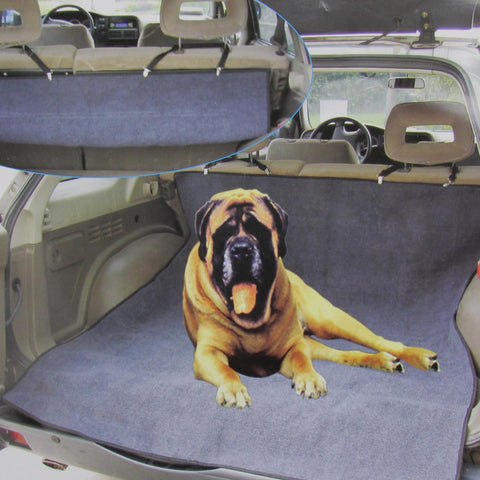 Protective Navy Blue Waterproof Oxford Pet Travel Mat for Cars 4' x 4.75'