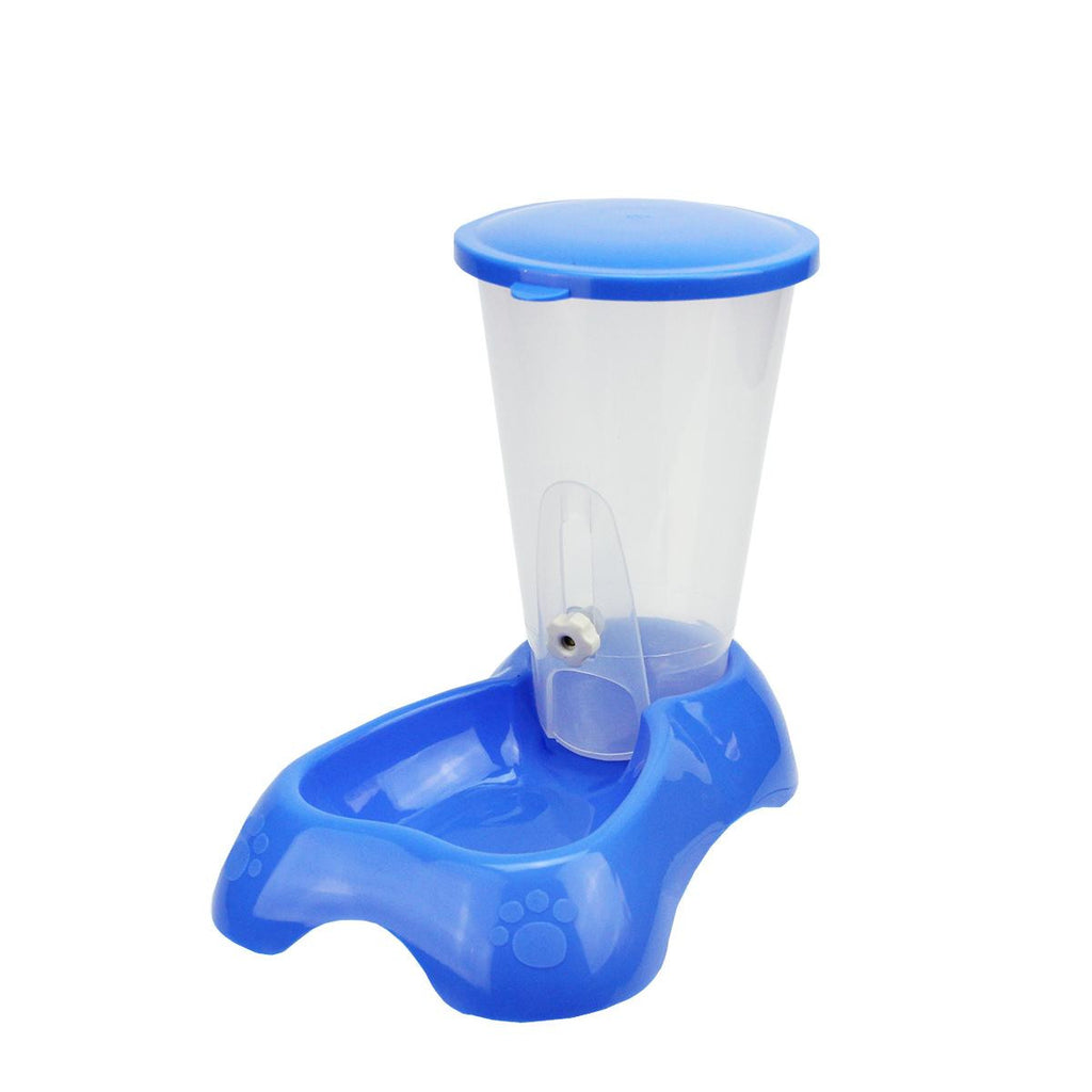 Blue Seat Style Adjustable Pet Drinking or Feeding Trough - 400ml Volume