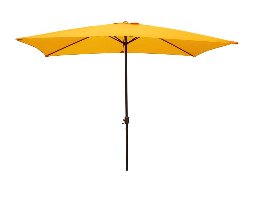 8.5' Outdoor Patio Market Umbrella with Hand Crank - Yellow