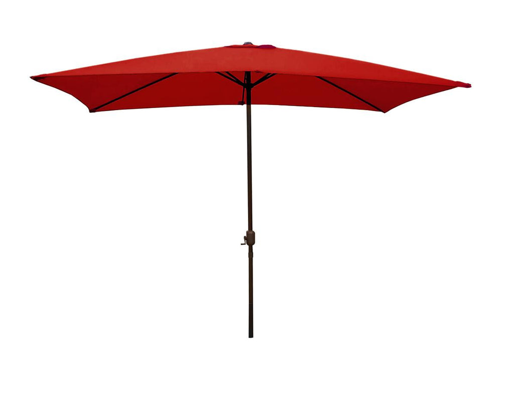 8.5' Outdoor Patio Market Umbrella with Hand Crank - Red