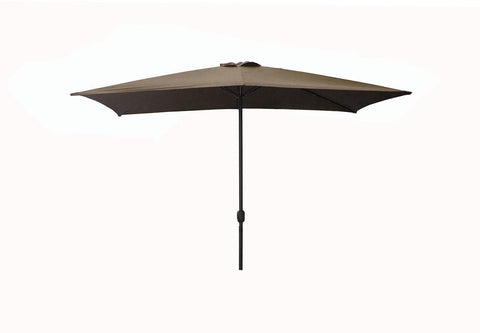 8.5' Outdoor Patio Market Umbrella with Hand Crank - Dark Beige