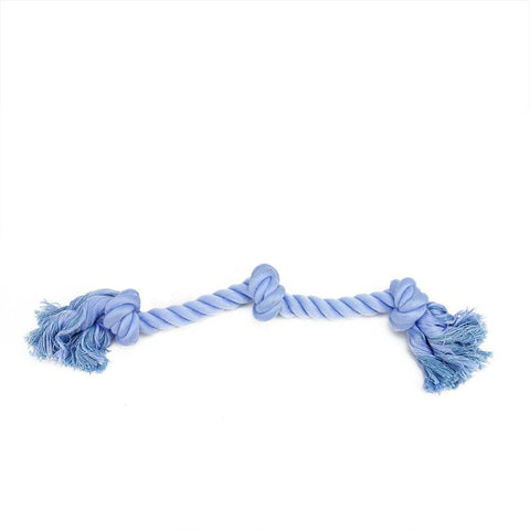 14" Cornflower Blue Non-Toxic Heavily Knotted Puppy Dog Chew Toy