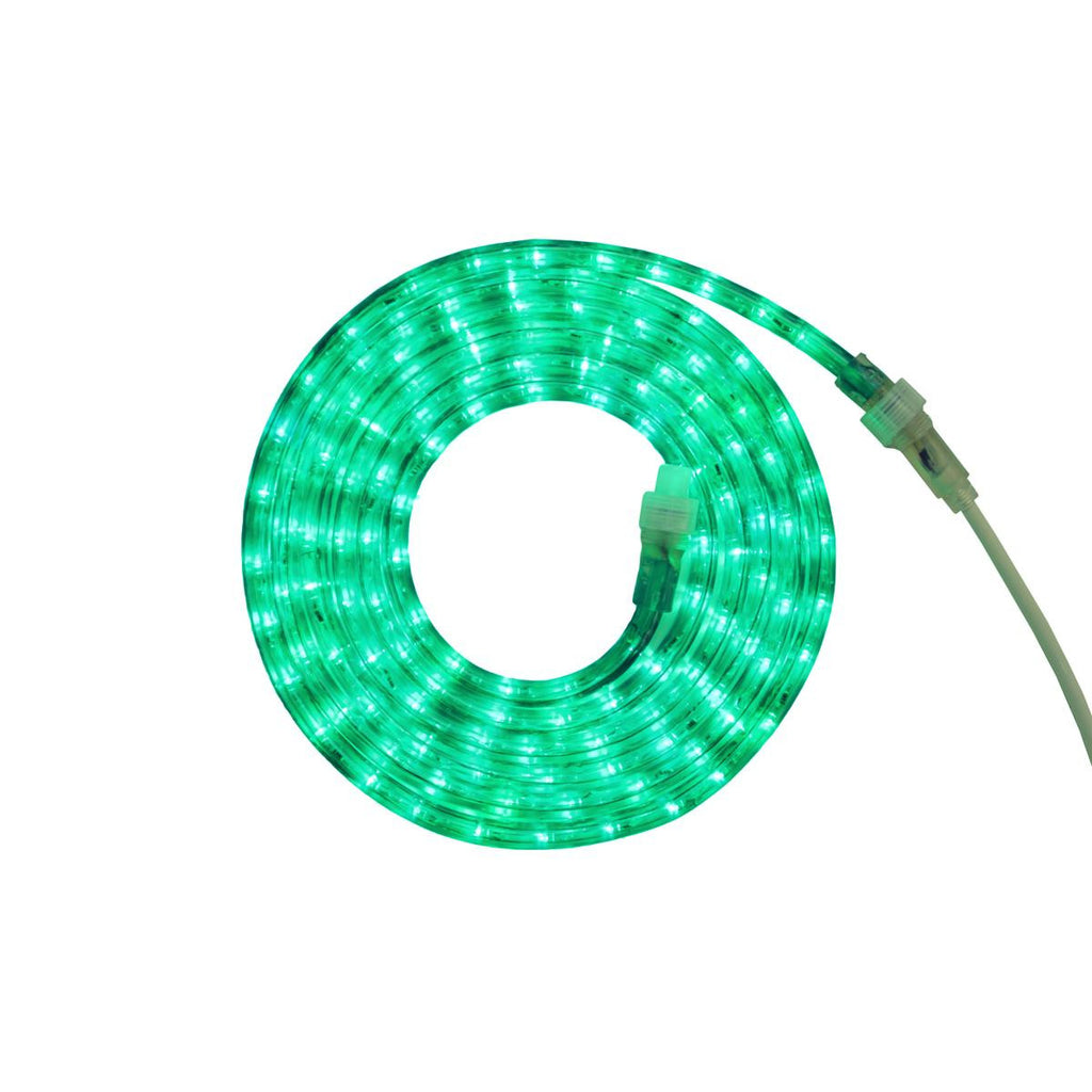 12' Green LED Indoor-Outdoor Christmas Rope Lights