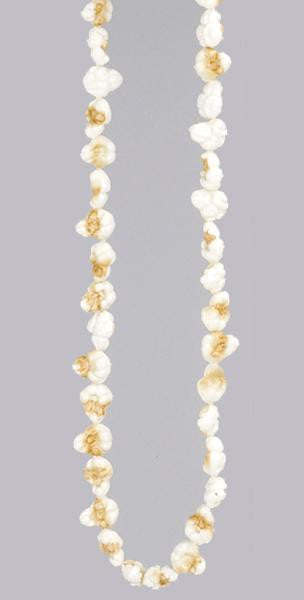 9' White Popcorn Novelty Christmas Garland - Unlit