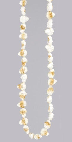 9' White Popcorn Novelty Christmas Garland - Unlit