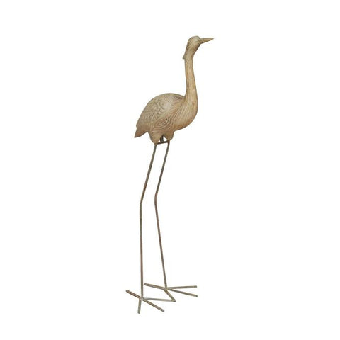 38.5" Red-Crowned Crane Outdoor Patio Garden Statue