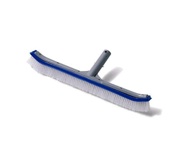 18" Delux Curved Aluminum Residential Swimming Pool Bristle Cleaning Wall Brush