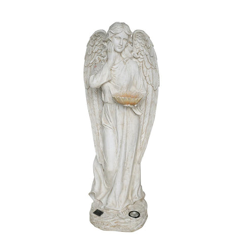 49.5" Angel with Sunflower Solar Powered LED Outdoor Garden Statue