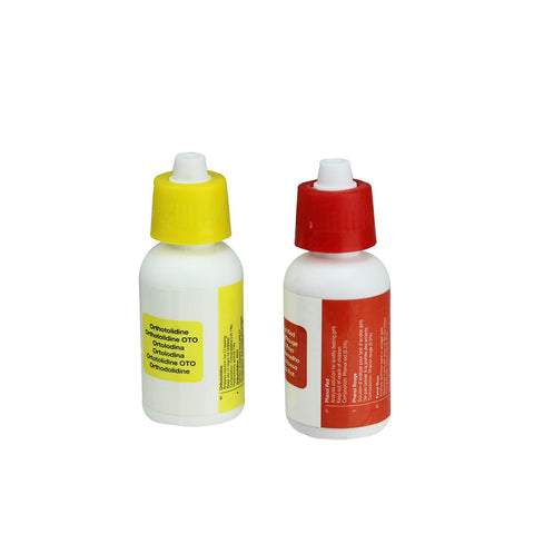 Set of 2 Test Kit Replacement Refill Bottles for Swimming Pools