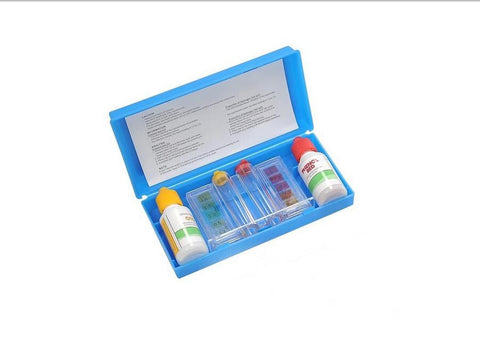 3-Way Swimming Pool Test Kit with Case - Tests pH, Chlorine and Bromine Levels