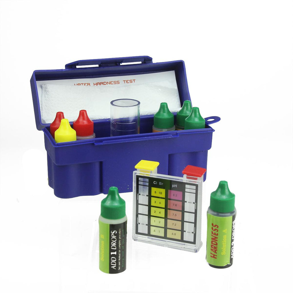 6-Way Test Kit with Testing Block and Case for Swimming Pools and Spas