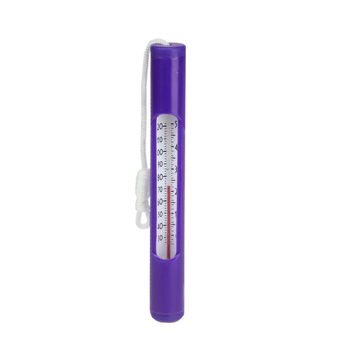 6.75" Purple Round Swimming Pool Thermometer with White Cord