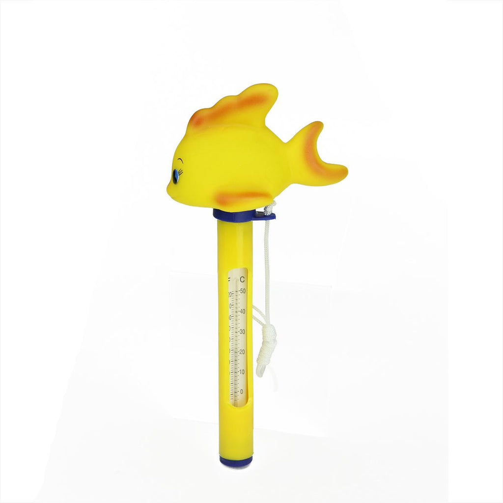 9.25" Yellow Goldfish Floating Swimming Pool Thermometer with Cord