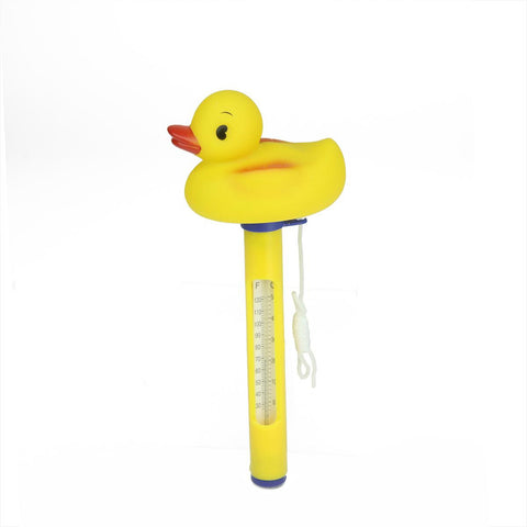 9.5" Yellow Duck Floating Swimming Pool Thermometer with Cord