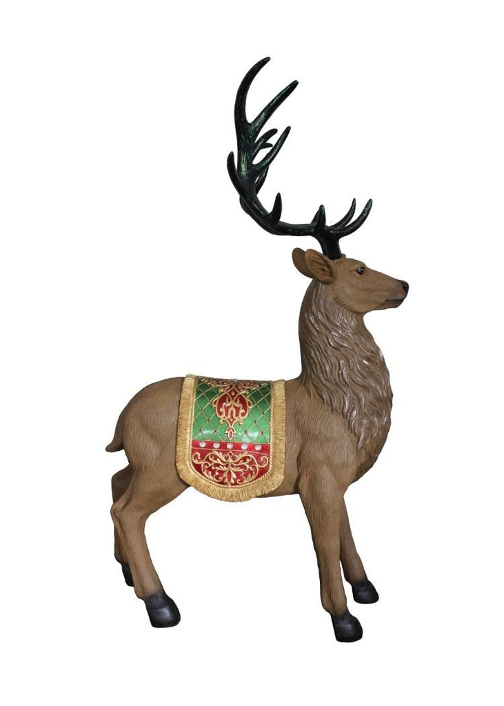 60" Commercial Grade Standing Reindeer Fiberglass Christmas Decoration