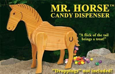 Mr. Horse Wooden Candy Dispenser Funny Toy - Poops Candy!