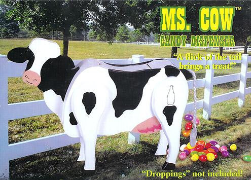 Ms. Cow Wooden Candy Dispenser Funny Toy - Poops Candy!