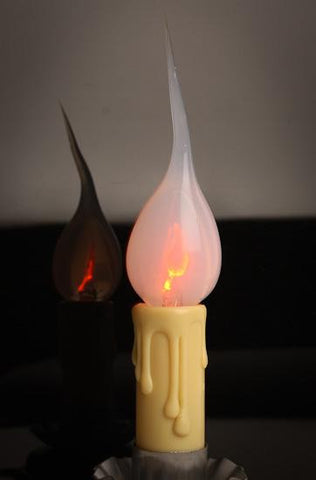 Amber Glow Silicone Flicker Flame Candle Lamp Replacement Light Bulb