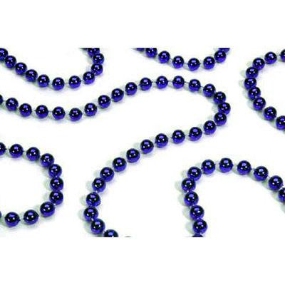 Shiny Cobalt Blue Beaded Christmas Garland 9' x 8mm